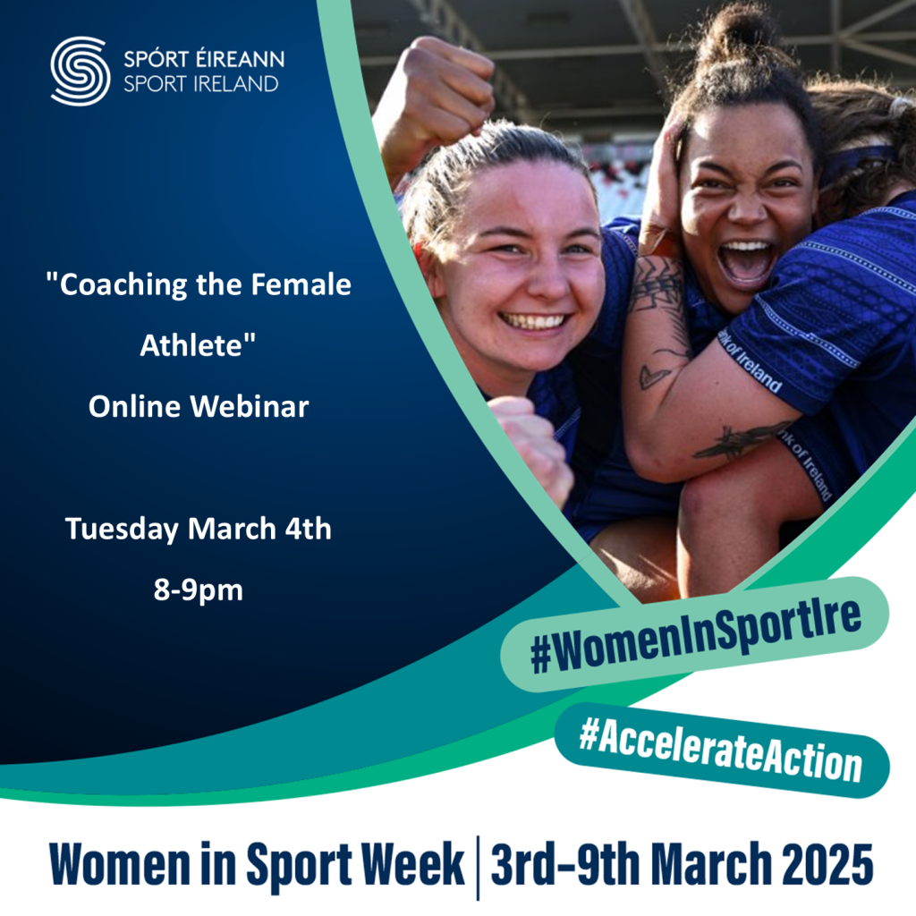 Image advertising Coaching The Female Athlete webinar
