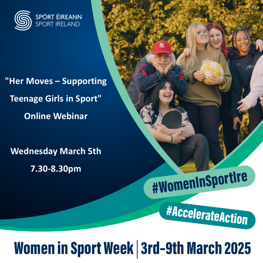 Image advertising Her Moves – Supporting Teenage Girls in Sport webinar