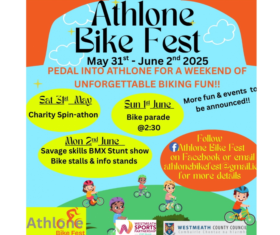 Poster advertising events for Athlone Bicycle festival